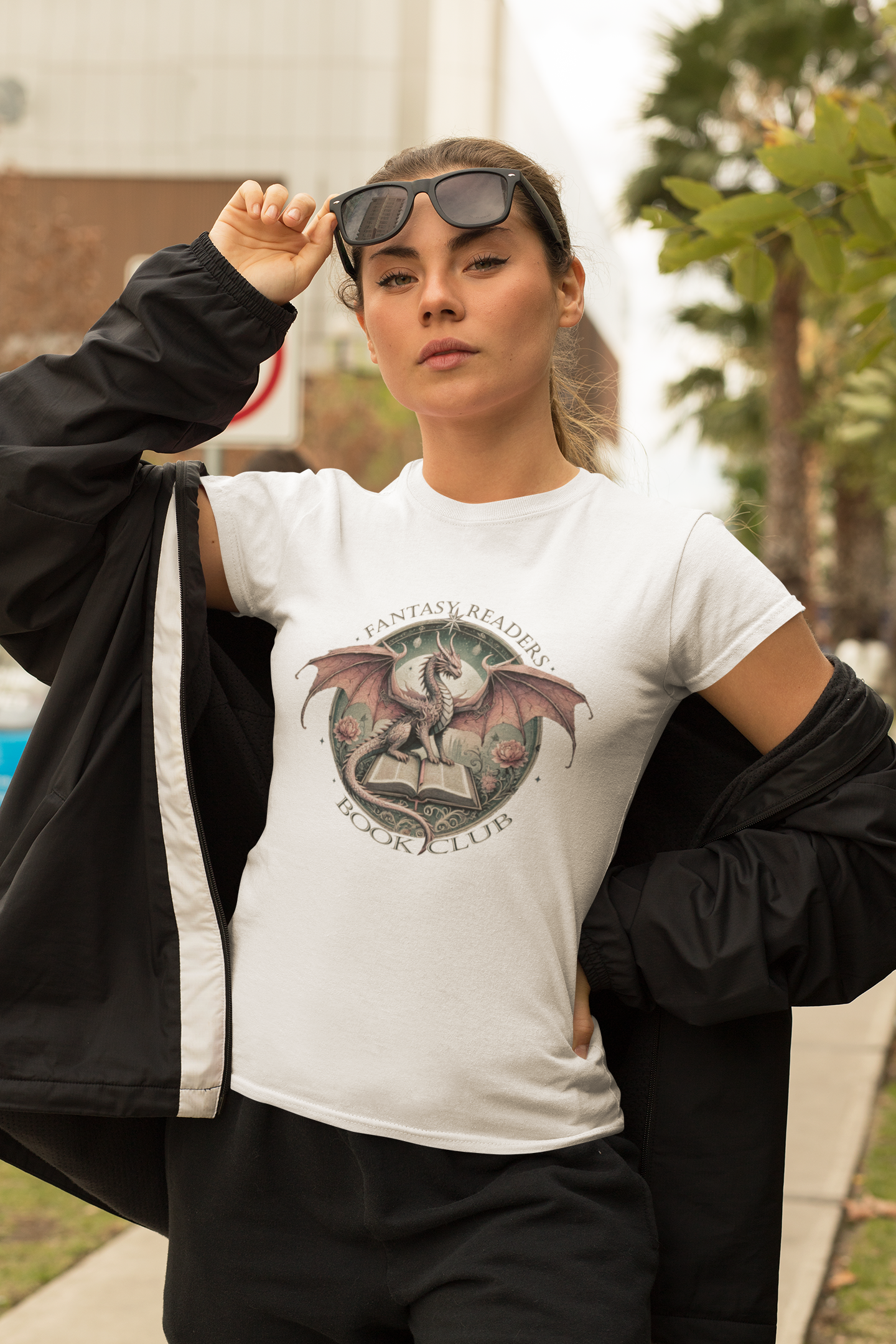 Fantasy Readers Book Club Dragon Apparel – Dragon & Book Tee, Sweater or Hoodie