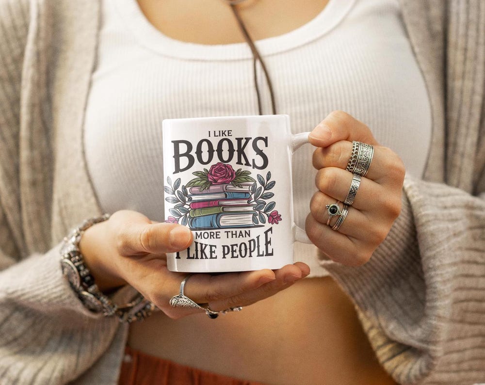 Book Lover Mug – Cute Bookish Gift for Readers and Writers – Cozy Reading Mug for Bookworms